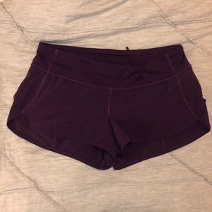 Purple Lululemon Speed Short 2.5”